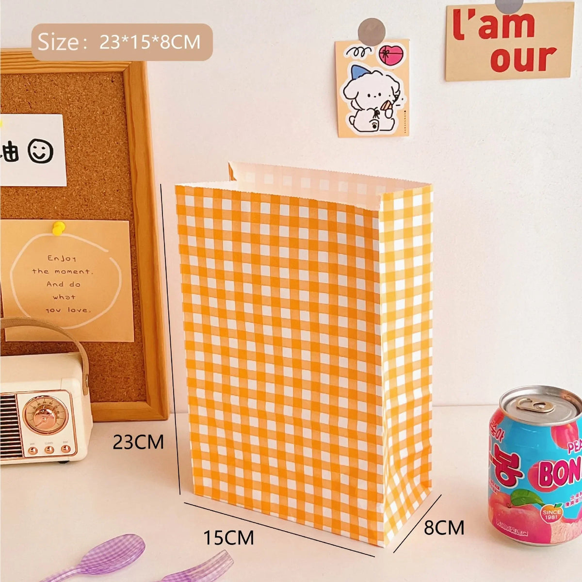 10 pcs Candy Color Kraft Paper Bag Festival Party Wedding Gift Packaging Bag Birthday Cookie Snack Organizer