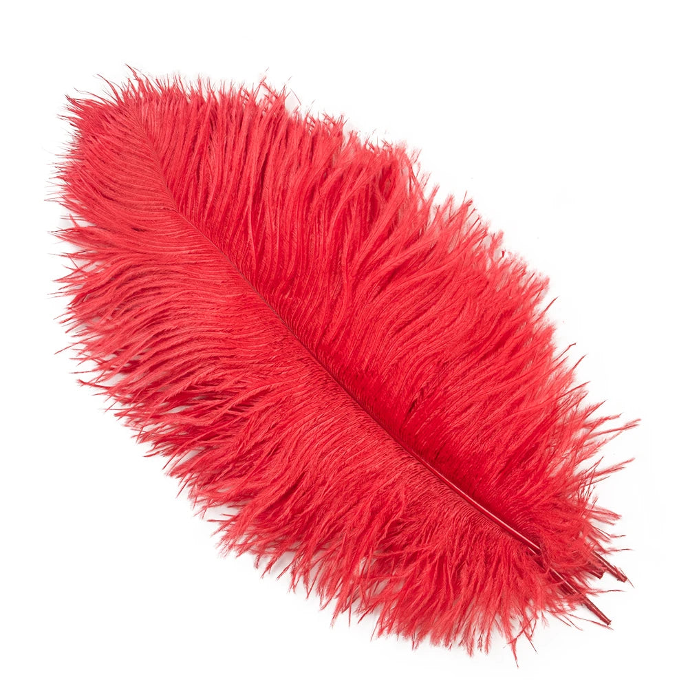 10PCS 15-60cm Big Ostrich Feathers White Ostrich Feather Plumes Carnaval Table Centerpieces Party Wedding Accessories Decoration