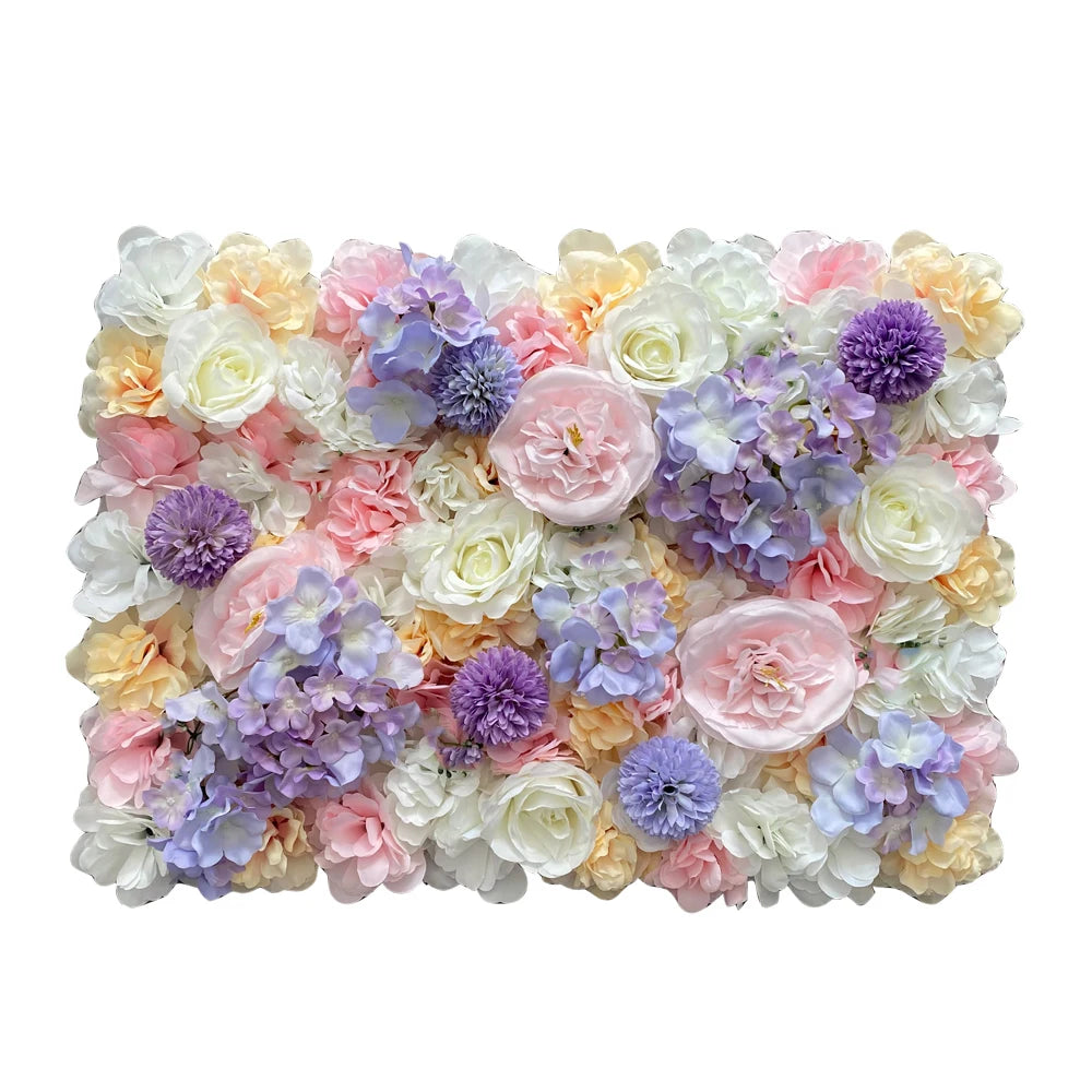 Silk Rose Flowers 3D Backdrop Wall Wedding Decoration Artificial Flower Wall Panel for Home Decor Backdrops Baby Shower