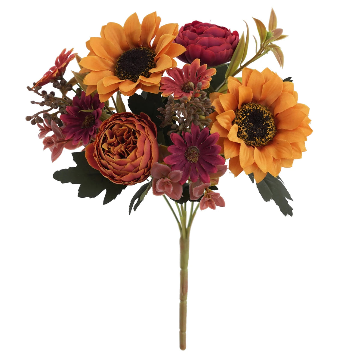 1/4Pcs Sunflowers peony Artificial Flowers  Fall Summer Decor, Fake Fall Flowers Silk Faux Sunflower Bouquet