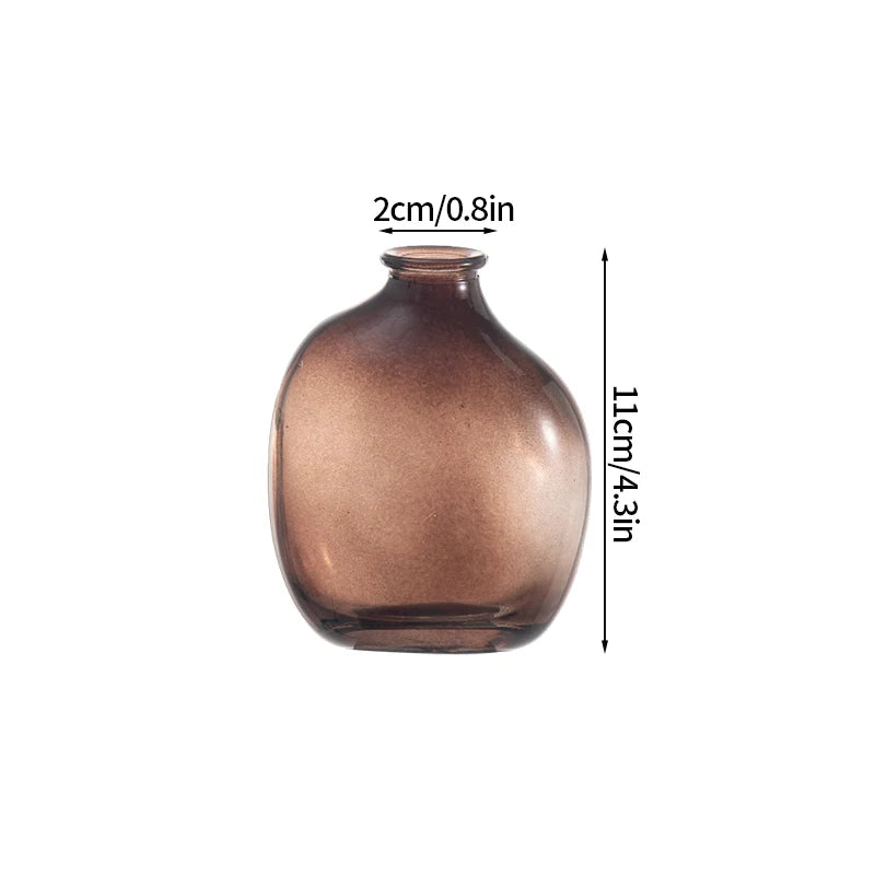 Transparent Glass Vase Retro Class Vase Pot Nordic Flower Bottle Retro Plants Glass Jar Wedding Decoration Home Decor florero