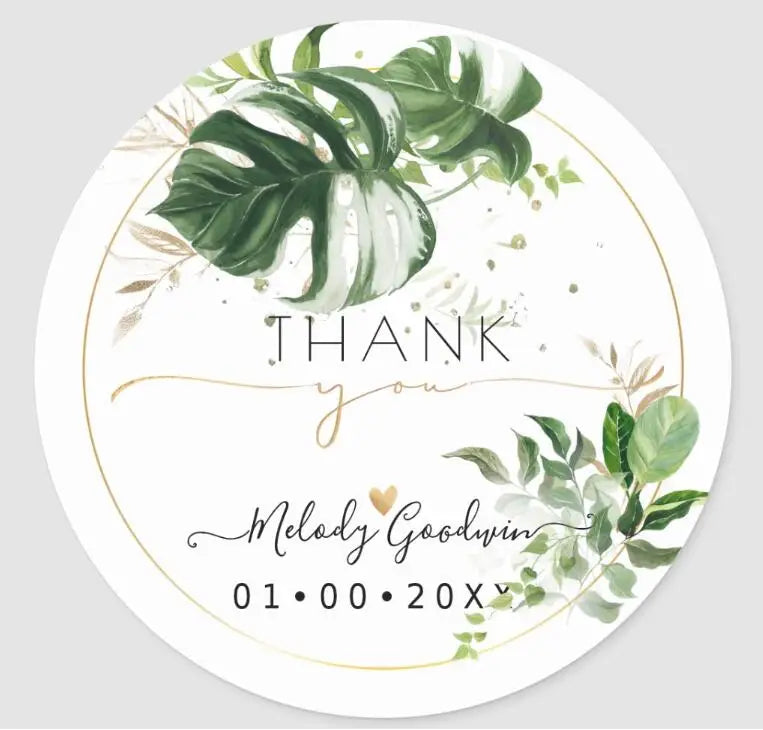 Custom Logo Wedding Stickers Personalized Design Your Name Candy Gift Box Birthday Party Gift Tags