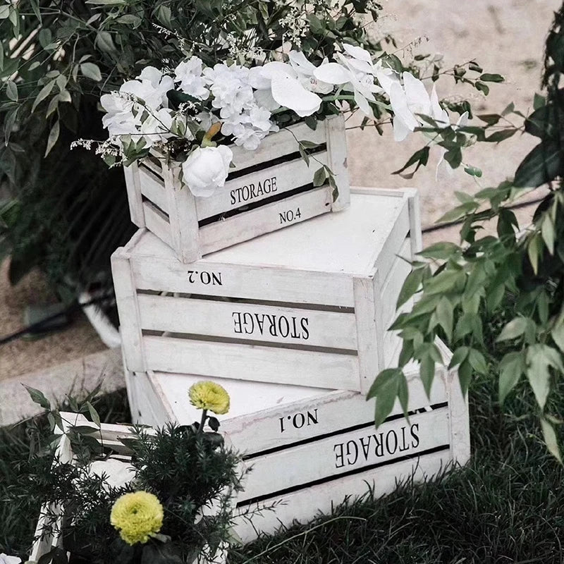 Wooden Wedding Favor Box Set,Rustic Lawn Ceremony Decor,Birch Bark Welcome Sign Holder for Forest Theme Bulk Decorations