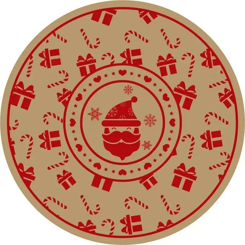 Jute Table Mats Christmas Woven Placemat Ins Printed Hairball Thermal Insulation Mat Retro Cotton and Linen Decorative Mat