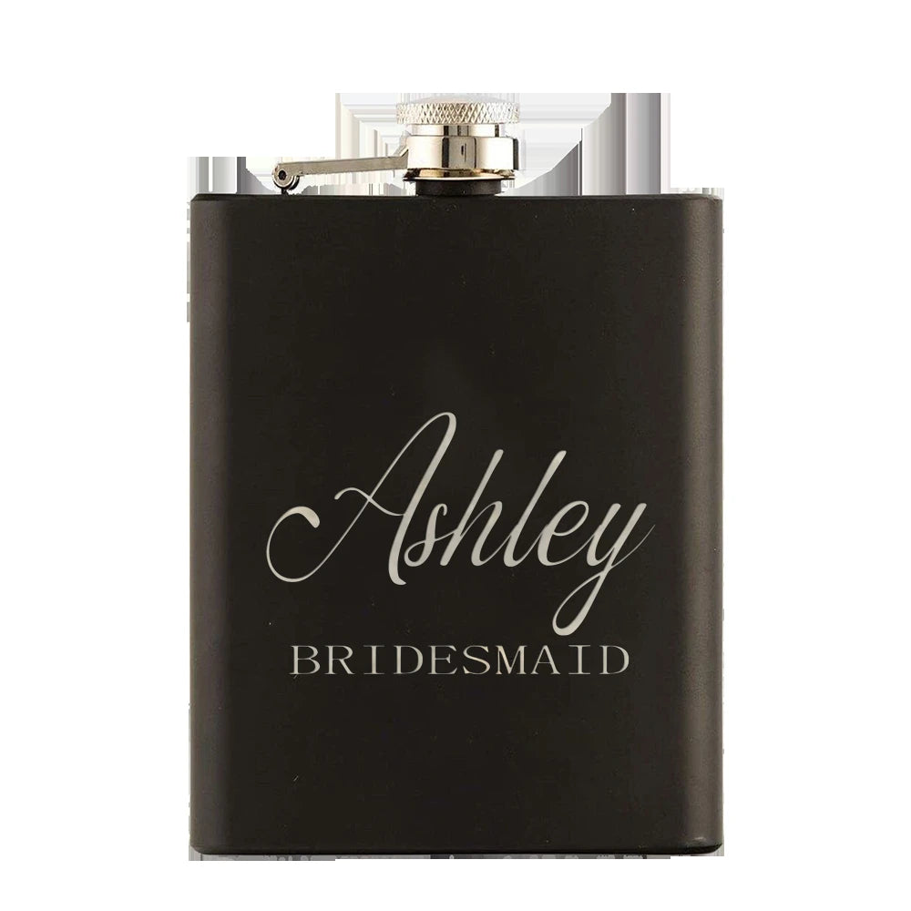 Personalized Groomsmen Flask Groomsman Gifts Wedding Party Present Best Man Proposal Gift for Men Bridal Party Engrave Hip Flask