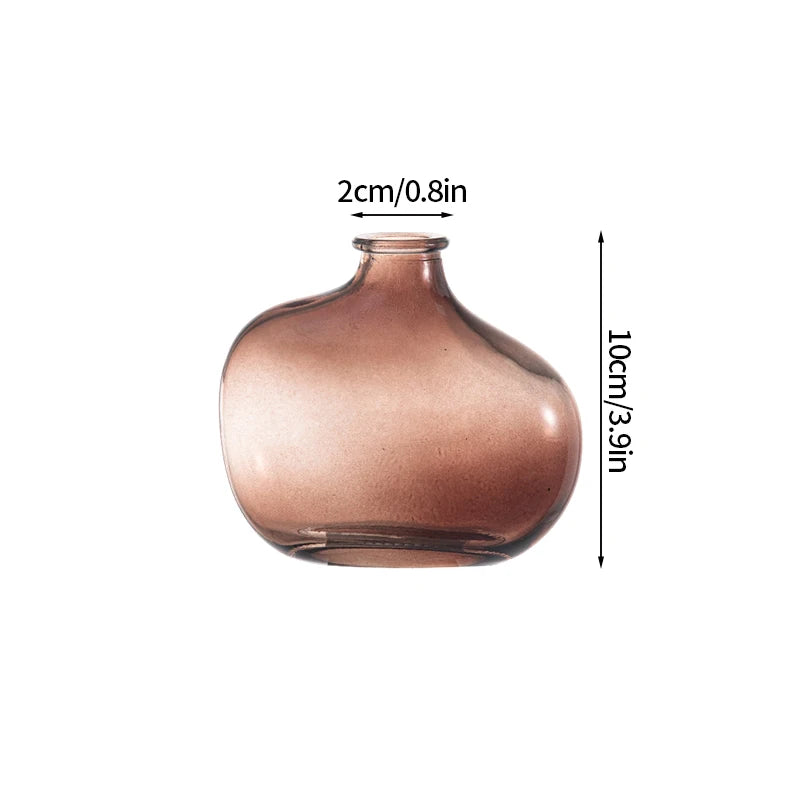 Transparent Glass Vase Retro Class Vase Pot Nordic Flower Bottle Retro Plants Glass Jar Wedding Decoration Home Decor florero