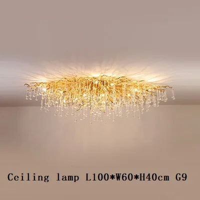 Modern Luxury LED Crystal Chandeliers Crystal Hanging LED Pendant Lights for Bedroom Kitchen Dining Living Suspension Lamp