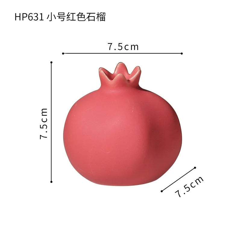 Imitation Pomegranate Ornaments Ceramic Vase Dried Flower Vase Flower Arrangement Art Sculpture Decorative Vases Statue Crafts