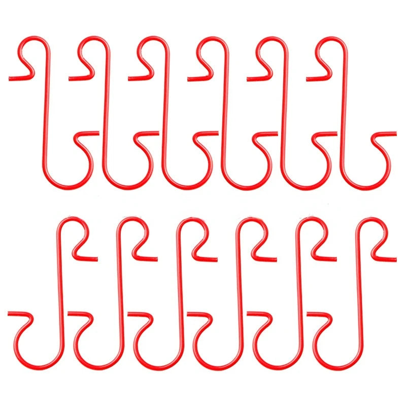50/100pc Mini Metal S Shape Christmas Hook DIY Christmas Tree Decoration Stainless Steel Hook For Christmas Home Party Supplies