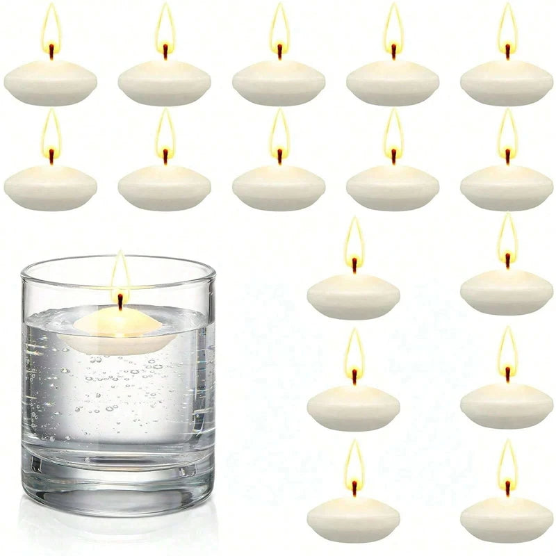 6/10/16Pcs Unscented Discs Candles Floating For Pool Party Wedding Home Bathtub Decor Supplies Romantic Confession Candlelight
