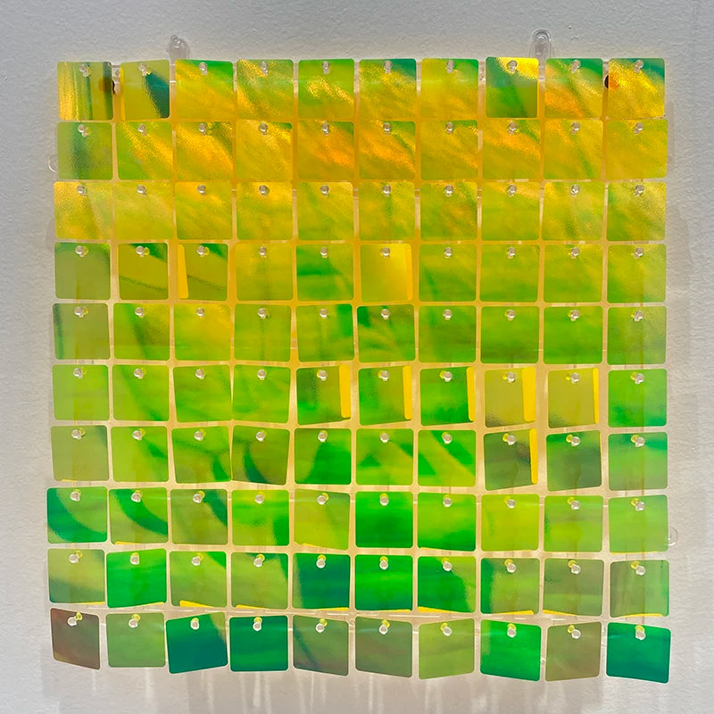 16pcs Champagne Shimmer Wall Backdrop 3D Sequin Panel Backdrop Art Wall Backgroud Cloth Wedding Birthday Party Backdrop Decor