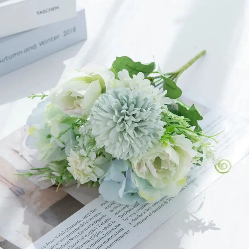 Silk Rose Artificial Flowers for Wedding Home Christmas Decoration Wreaths bridal bouque Dining table vase Photography props DIY