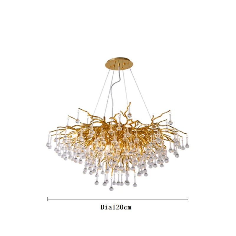 Modern Luxury LED Crystal Chandeliers Crystal Hanging LED Pendant Lights for Bedroom Kitchen Dining Living Suspension Lamp