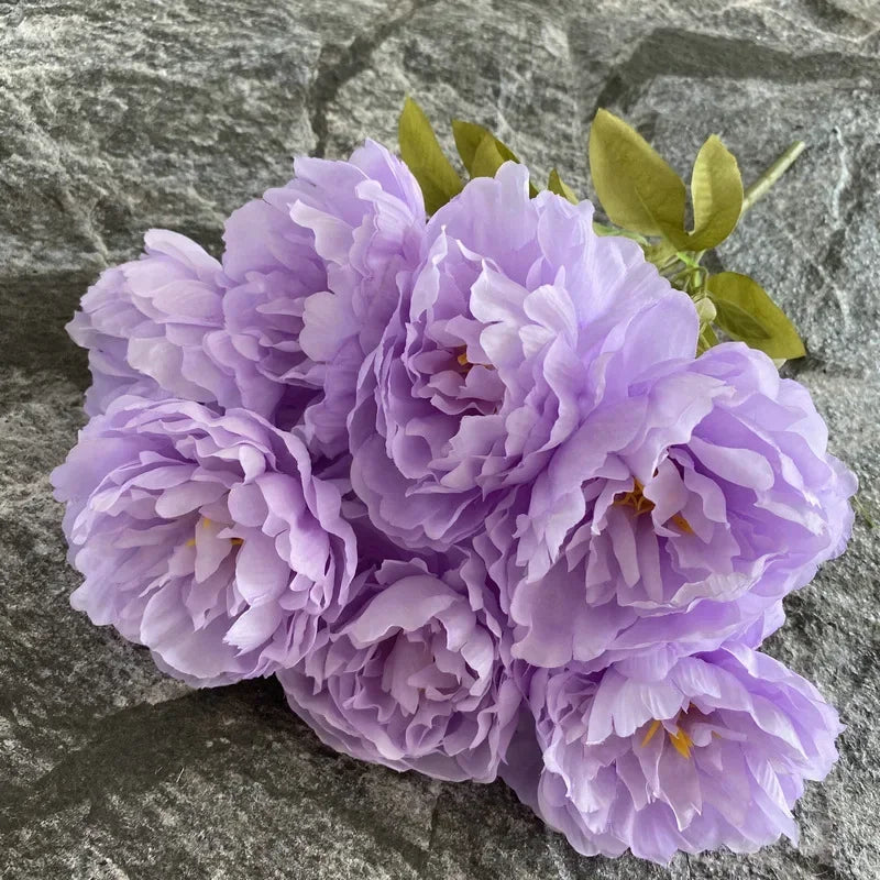 Simulation Seven Peony Silk Flowers Bouquet Home Living Room Table Decoration Wedding Decoration Artificial Flowers Fake Flower