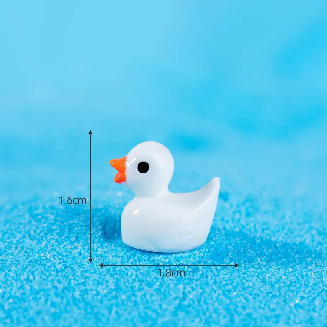 30/50Pc Mini Resin Yellow Duck Miniature Figures Micro Fairy Garden Landscape Doll House Dollhouse Potted Plants Cake Decor