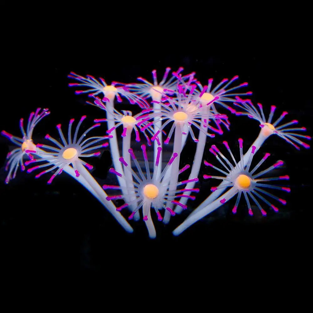 1Pc Silicone Glowing Artificial Fish Tank Aquarium Coral Plants Ornament Underwater Pets Decor Aquatic Pet Supplies Decoration