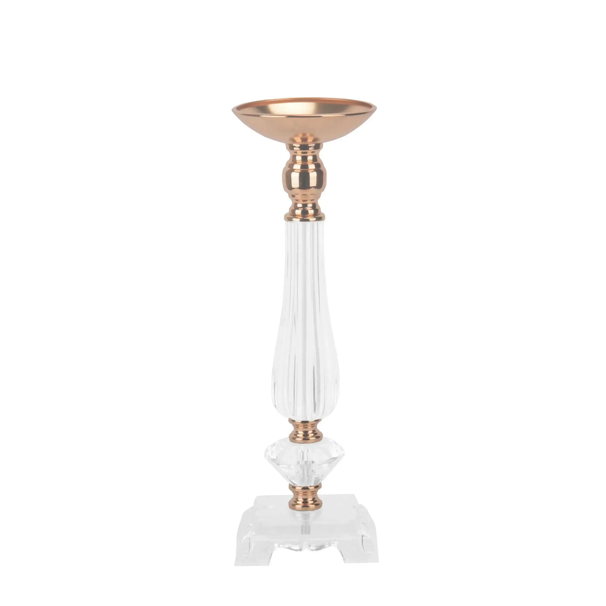 Tall Acrylic Flower Stand Crystal Centerpiece for Wedding Clear Floral Vase Candle Holder Marriage Display Decor