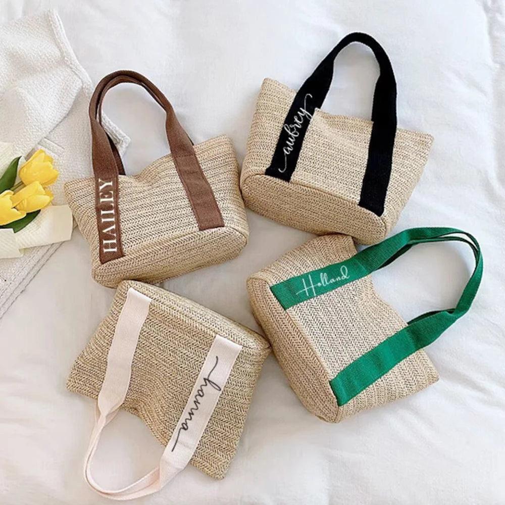 Personalized Wedding Burlap Tote Bags with Scarf Custom Bridesmaid Jute Beach Tote Bag Bachelorette Party Decorations