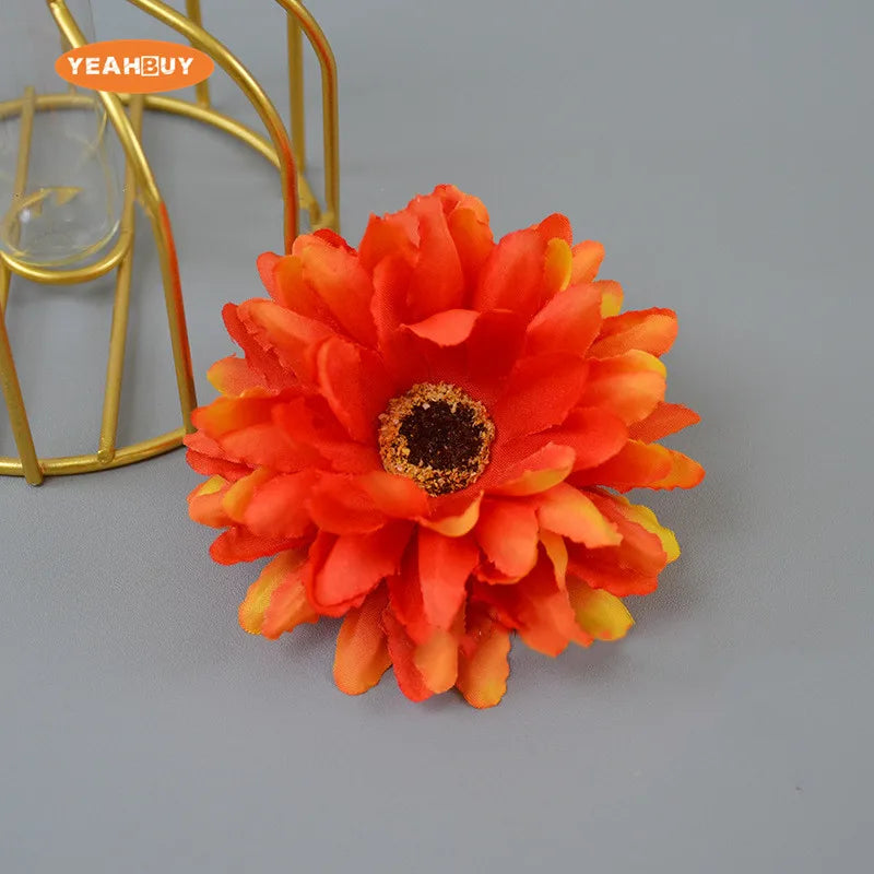 50Pcs 8.5CM Artificial Silk Flowers chrysanthemum for Home Wedding Bouquet Decoration Diy Wreath Accessories Festival Supplies