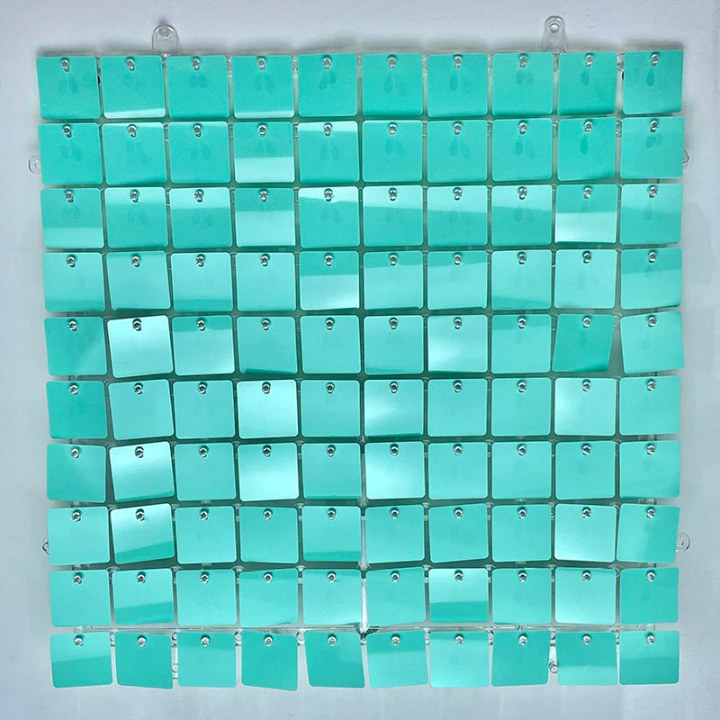 16pcs Champagne Shimmer Wall Backdrop 3D Sequin Panel Backdrop Art Wall Backgroud Cloth Wedding Birthday Party Backdrop Decor