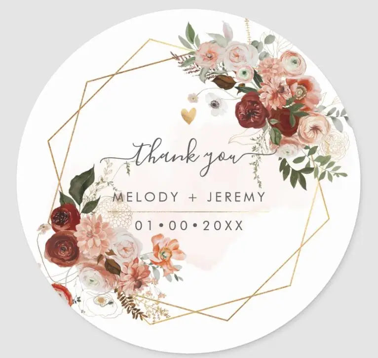 Custom Logo Wedding Stickers Personalized Design Your Name Candy Gift Box Birthday Party Gift Tags