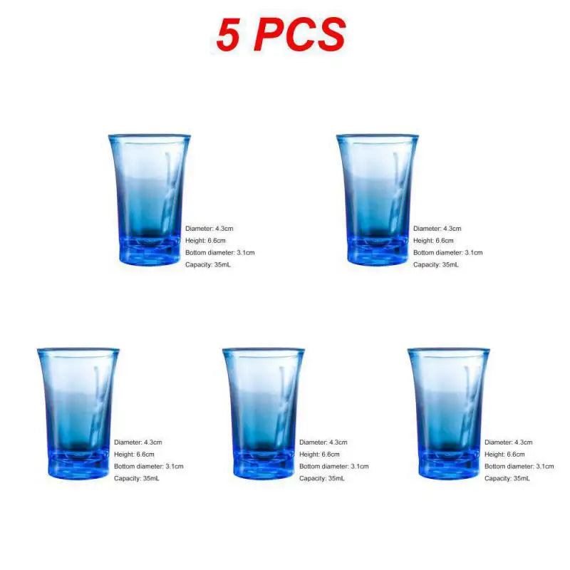 1~10PCS NEW Shot Glass Plastic Spirits Shot Cup Party Bar Club Drinking Tool Wedding Wine Glasses Cocktail Pint Vodka Cups