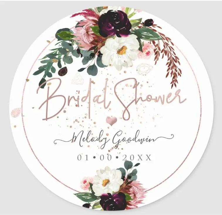Custom Logo Wedding Stickers Personalized Design Your Name Candy Gift Box Birthday Party Gift Tags