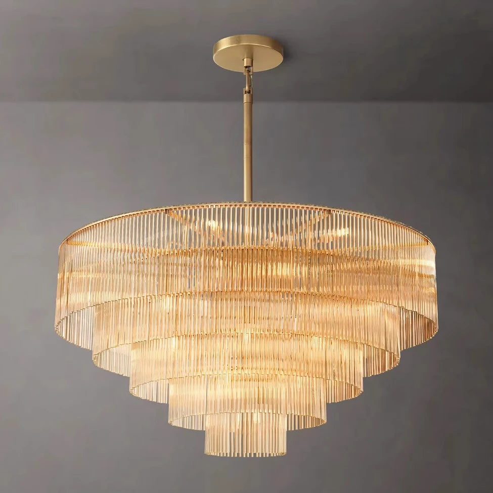 Nordic Luxury Glass Bar Big Ceiling Chandeliers Home Decoration Large Hanging Lamps for Living Room Hotel Lustre Gold