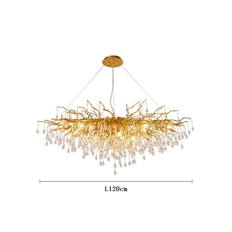 Modern Luxury LED Crystal Chandeliers Crystal Hanging LED Pendant Lights for Bedroom Kitchen Dining Living Suspension Lamp