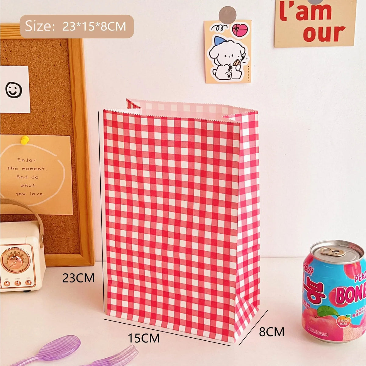 10 pcs Candy Color Kraft Paper Bag Festival Party Wedding Gift Packaging Bag Birthday Cookie Snack Organizer