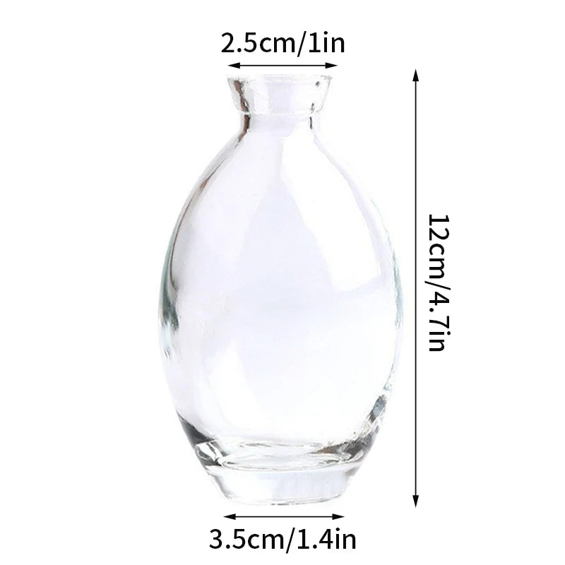 Transparent Glass Vase Retro Class Vase Pot Nordic Flower Bottle Retro Plants Glass Jar Wedding Decoration Home Decor florero