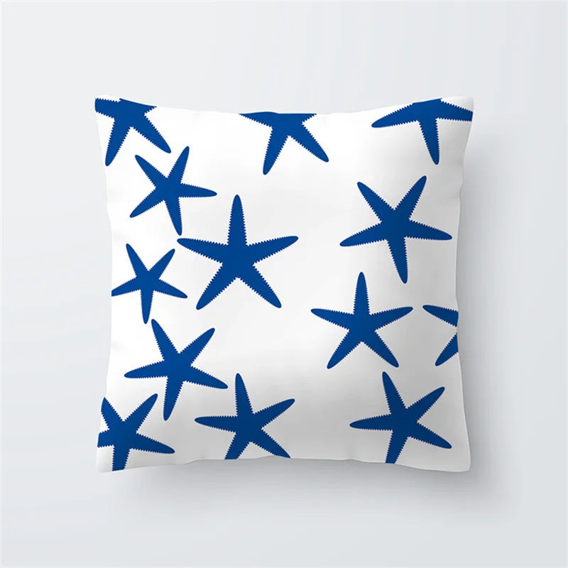 45x45cm marine organism ship printed pattern cushion cover for home living room sofa bedroom decoration pillow case