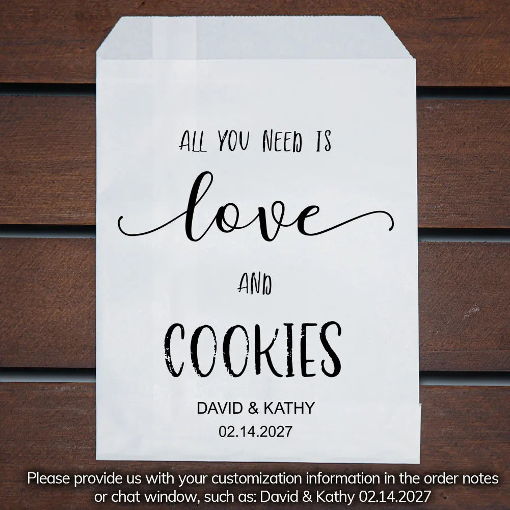50 PCS Personalized Wedding Favor Bags Party Cookie Donut Candy Lottery Ticket Paper Reception Favor Bag For Guest And Friends