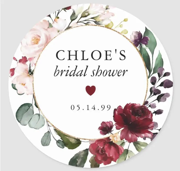 Custom Logo Wedding Stickers Personalized Design Your Name Candy Gift Box Birthday Party Gift Tags
