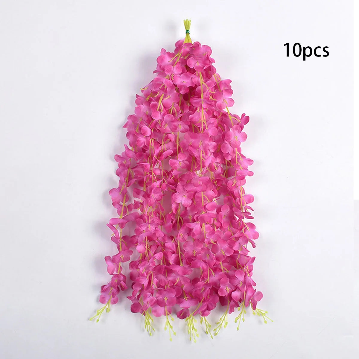 10pcs Artificial Wisteria Hanging Flower Garland, Silk Flower Vine For Wedding, Party, Home, Garden, Wall Decor