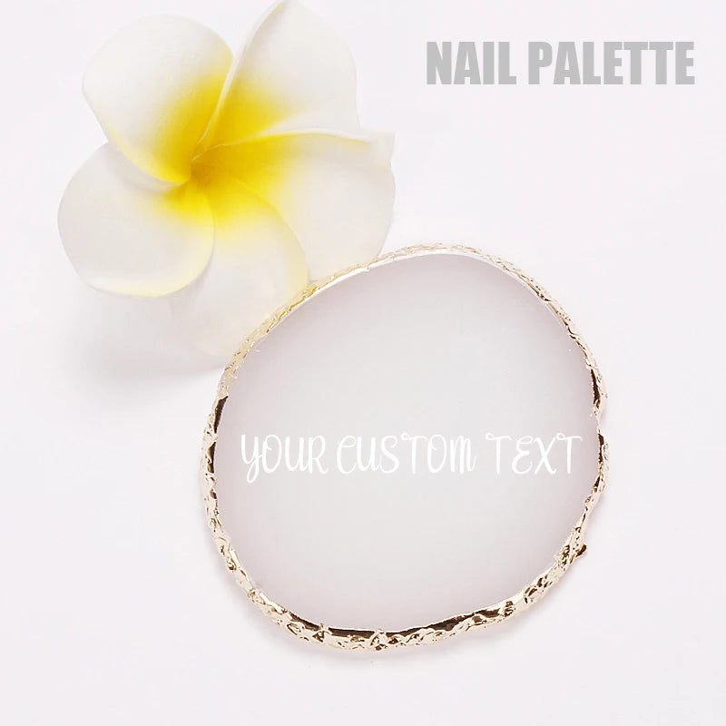 Custom Jewelry Plate Personalized Agate Stone Tray Coasters Holder Nails Art Display Shelf Wedding Birthday Party Bride Gift