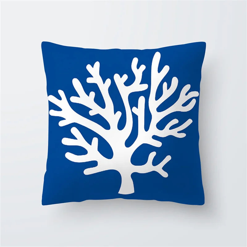 45x45cm marine organism ship printed pattern cushion cover for home living room sofa bedroom decoration pillow case