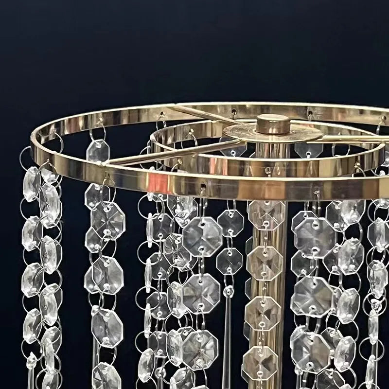10Pcs/Lot Luxurious Crystal Flower Stand Centerpieces Candle Holder For Wedding Party Dinner Restaurant Home Decoration Supplies