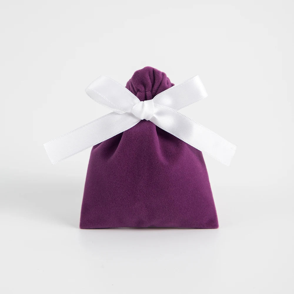 10pcs Bulk 10x12cm Jewelry Packing Ribbon Velvet Bags Gift Display Packing Storage Wedding Travel Candy Drawstring Dust Pouches