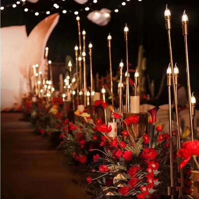 2 Sets! 10 - Heads High - Quality Metal Electric Candelabra - Wedding/Home Decor Centerpiece”