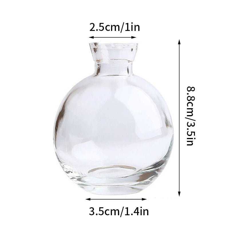 Transparent Glass Vase Retro Class Vase Pot Nordic Flower Bottle Retro Plants Glass Jar Wedding Decoration Home Decor florero