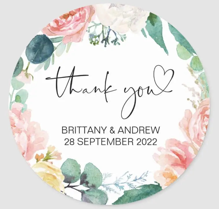 Custom Logo Wedding Stickers Personalized Design Your Name Candy Gift Box Birthday Party Gift Tags