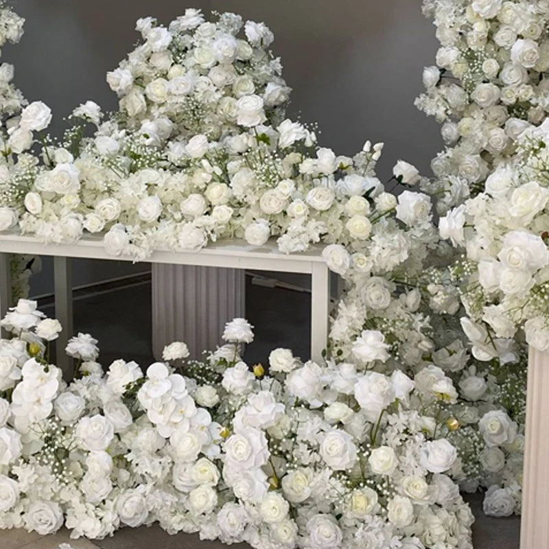 Wedding Props Artificial Fower Wedding Decoration Arch Arrangement Babybreath Rose Runner Flower Row Road Leading Flower Ball