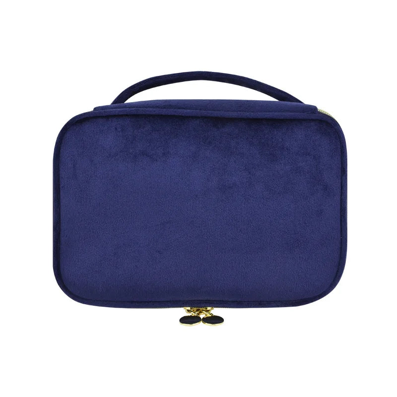 Personalised Bridesmaid Velvet Toiletry Bag Makeup Pouch Clutch Gifts for Her with Name Bride to Wedding Holiday Pouch Brush Bag