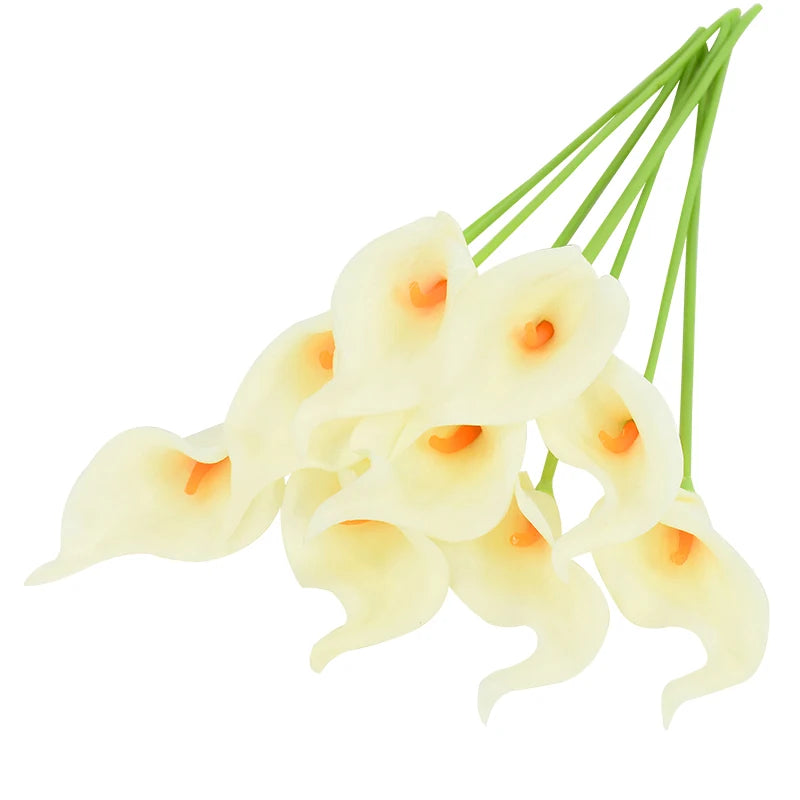 5/10Pcs Artificial Flowers Calla Lily Real Touch Tulip Flower Bouquets For Wedding Bride Home Vase Decoration Fake Plants Gifts
