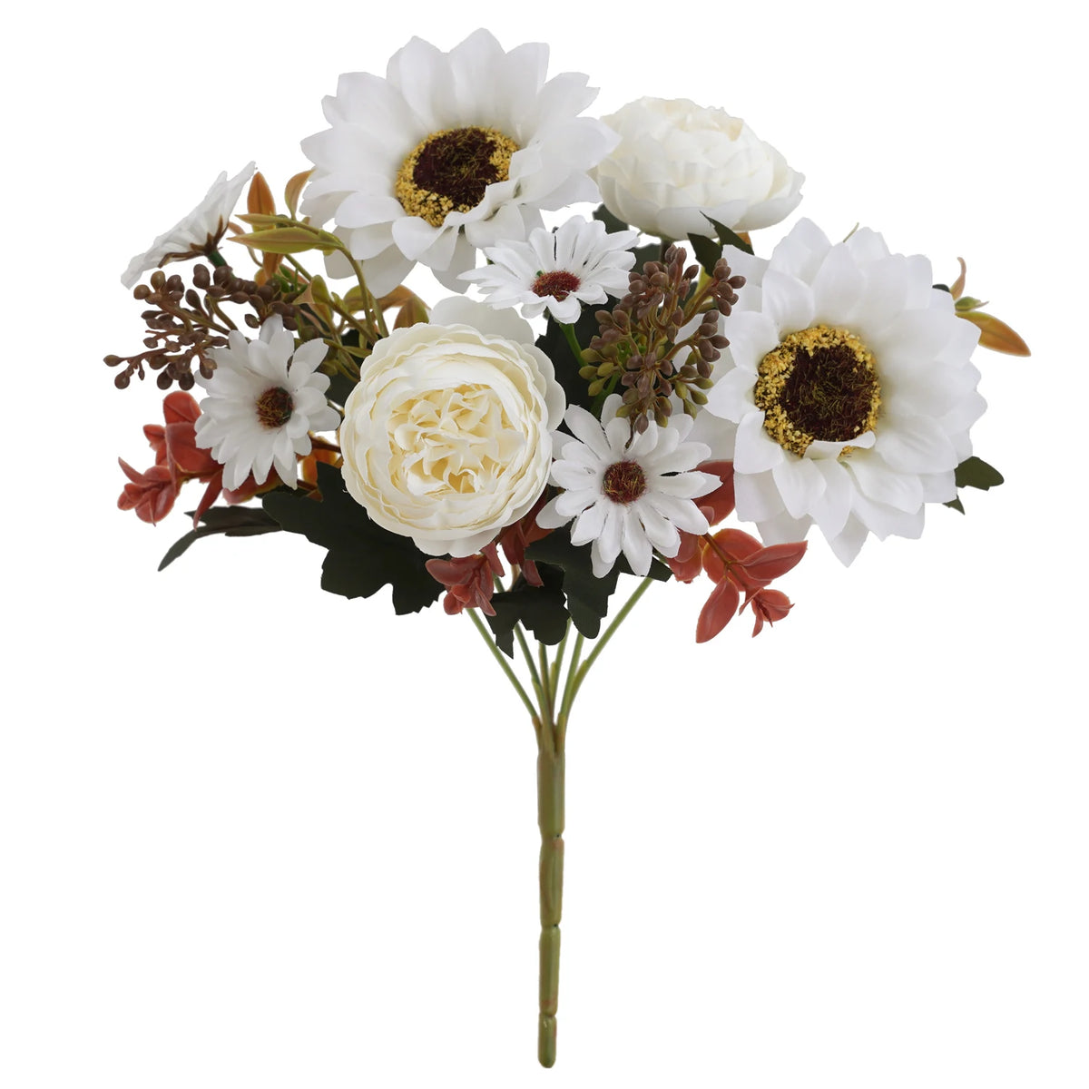1/4Pcs Sunflowers peony Artificial Flowers  Fall Summer Decor, Fake Fall Flowers Silk Faux Sunflower Bouquet