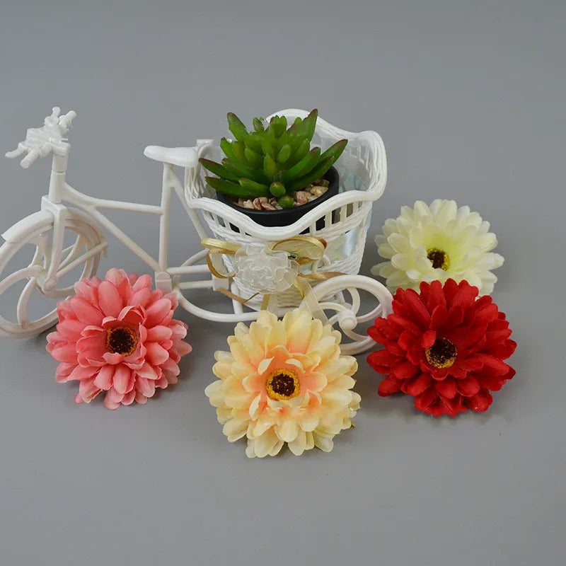 50Pcs 8.5CM Artificial Silk Flowers chrysanthemum for Home Wedding Bouquet Decoration Diy Wreath Accessories Festival Supplies