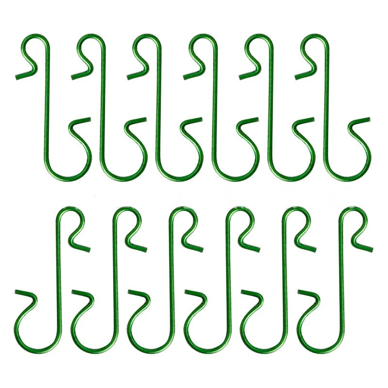 50/100pc Mini Metal S Shape Christmas Hook DIY Christmas Tree Decoration Stainless Steel Hook For Christmas Home Party Supplies