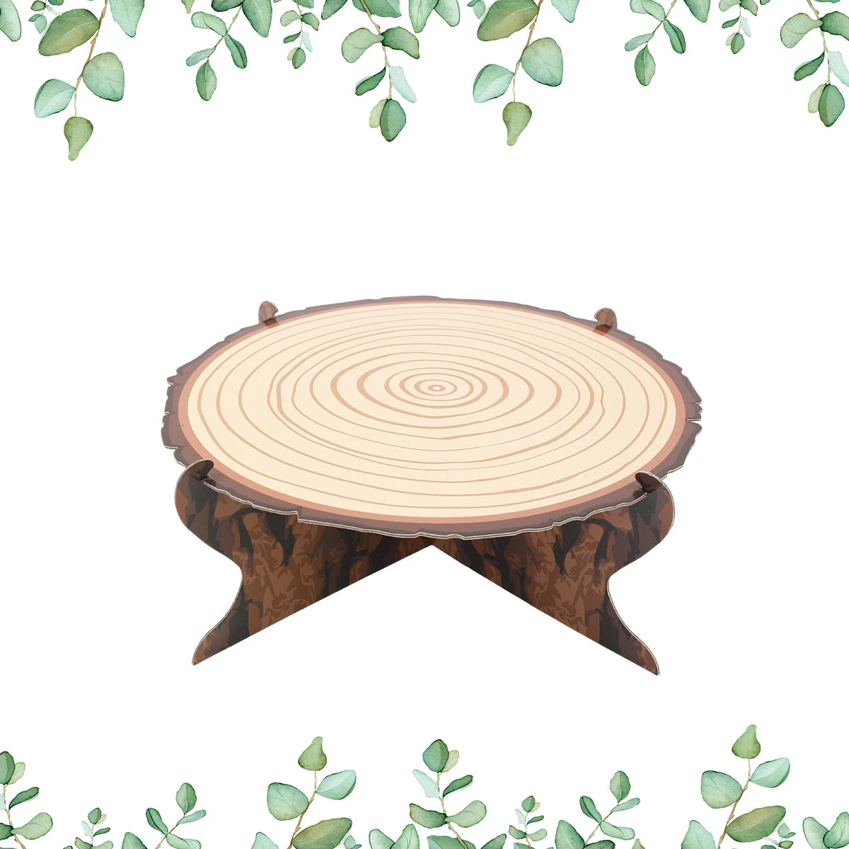 1set Cake Rack  Stand  for Birthday Country Wedding Party Decor Forest Style Table Decoration Round Cupcake Holder Cupcake Stand