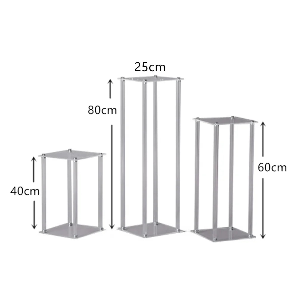 Clear Square Acrylic Artificial Flower Stand Display Stand Dessert Table Wedding Centerpieces for Tables Birthday Party Decor